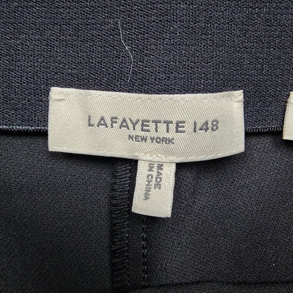 Lafayette 148 Gramercy Womens 6 Black Slacks Polyamide Elastane Career Pants - Picture 3 of 11